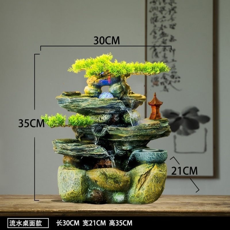 流水循环鱼缸客厅家用装饰加湿器喷泉招财风水轮送礼摆件开业乔迁