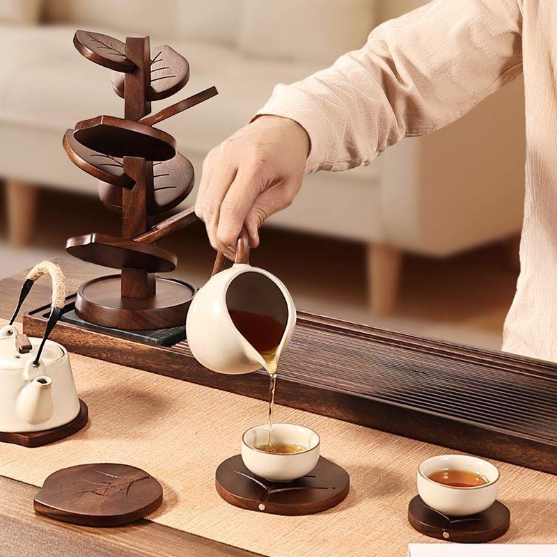 胡桃木茶杯垫茶道功夫茶