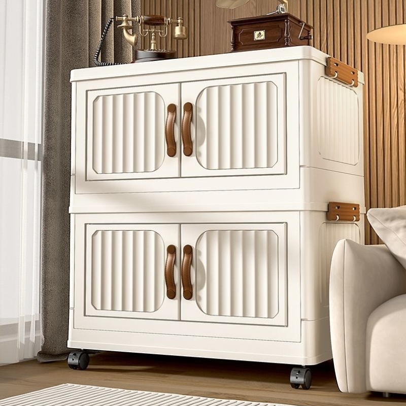 收纳柜储物柜简易衣柜卧室家用置物柜零食玩具书本衣物收纳箱折叠