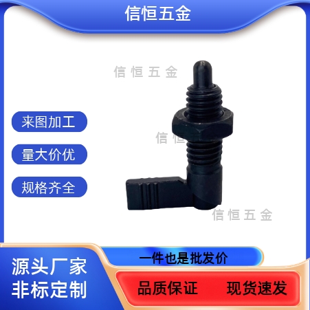 粗牙螺纹把手型定位销PMXRB10旋钮柱塞L型弹簧柱塞分度销 PMXRM12