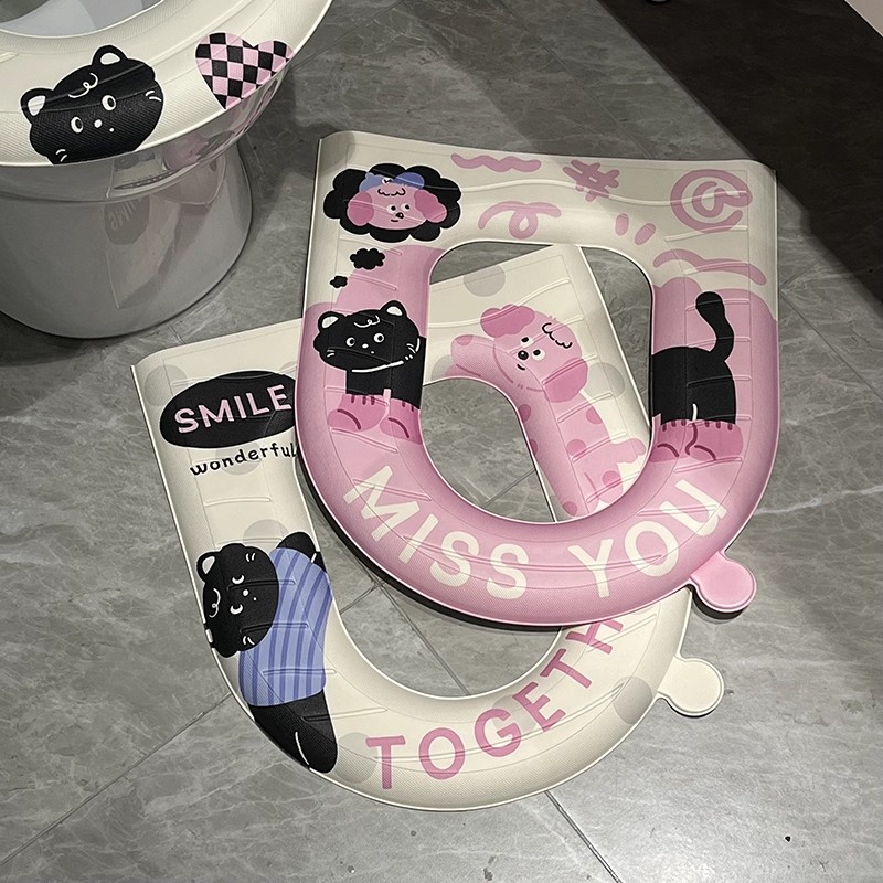 防水卡通马桶套四季通用