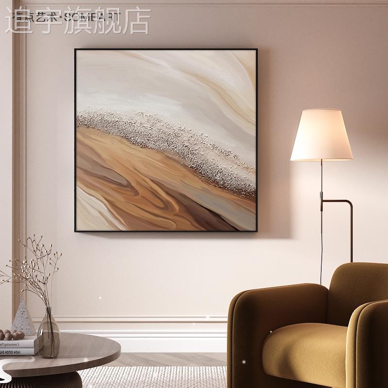 走廊玄关装饰画现代轻奢高端客厅高档大气餐厅壁画抽象艺术正方形图片