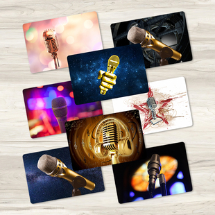 通用主持人司仪手卡台词卡 金银话筒活动留言卡提词记忆卡包邮