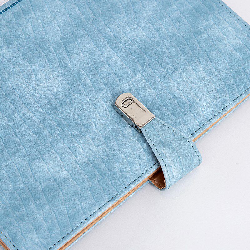 A5高档皮质活页夹资料册办公用文件夹100页票夹单据夹送货单收纳