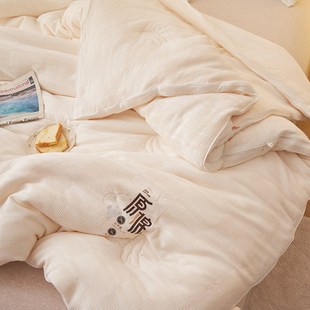 A类纯棉被子提花春秋被子母被大豆被芯宿舍150x200x230全棉冬季 厚
