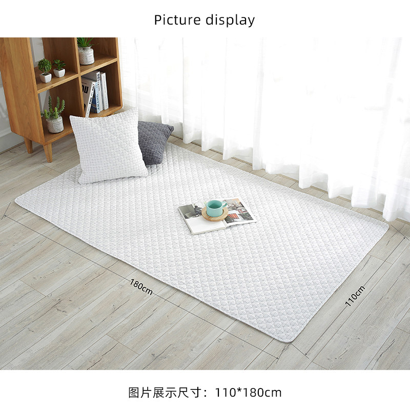 全棉儿童地垫榻榻米小垫子夏季透气薄款宝宝爬爬垫纯棉地毯可机洗