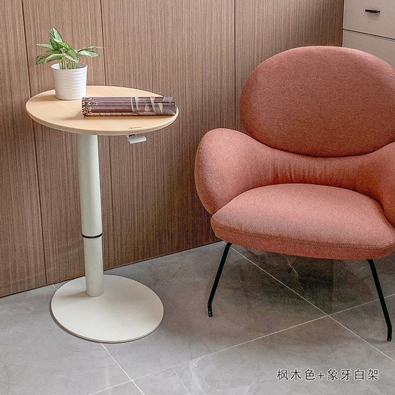 移动升降电脑桌气动站立式办公桌沙发床边桌家用笔记本书桌工作台