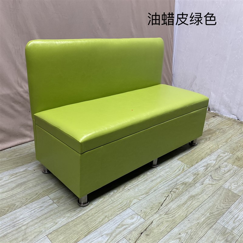 奶茶店沙发储物凳带靠背换鞋凳收纳箱试衣穿鞋凳成人坐公司休息区