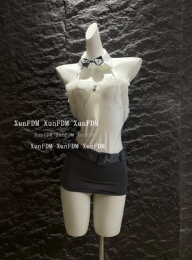 驯服的猫 「兔兔秘书」性感兔女郎内衣纯欲连体包臀OL制服套装