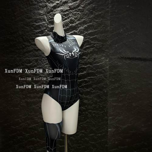 性感万圣节蜘蛛侠紧身连体衣套装