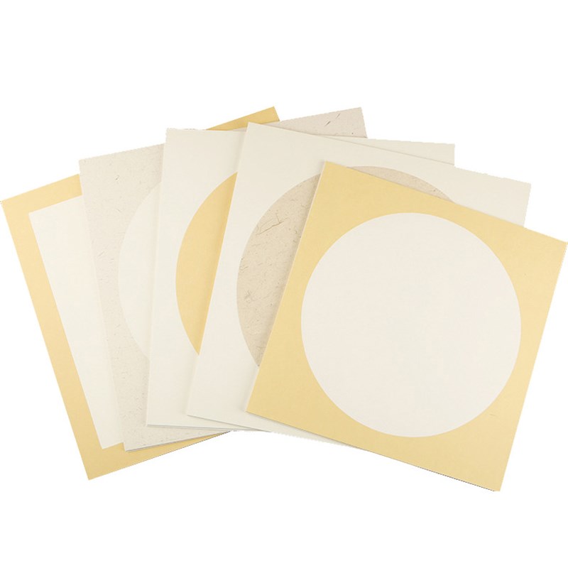 生宣仿古国画卡纸加厚宣纸美术书法空白圆形写意花鸟山水画装裱