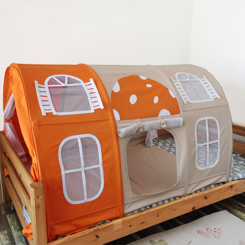 床上帐篷上下床布幔儿童床床蓬围帘床童床房子游戏屋半高床布艺品