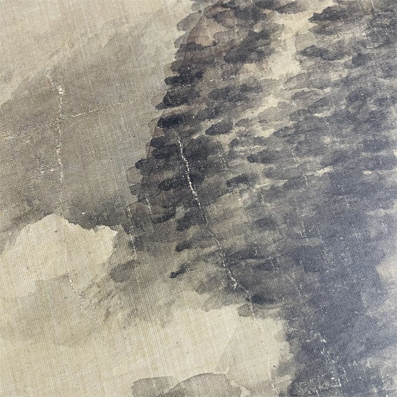 明 蓝瑛 楚山秋霁图 仿古立轴山水国画高清宣纸艺术微喷装饰装裱