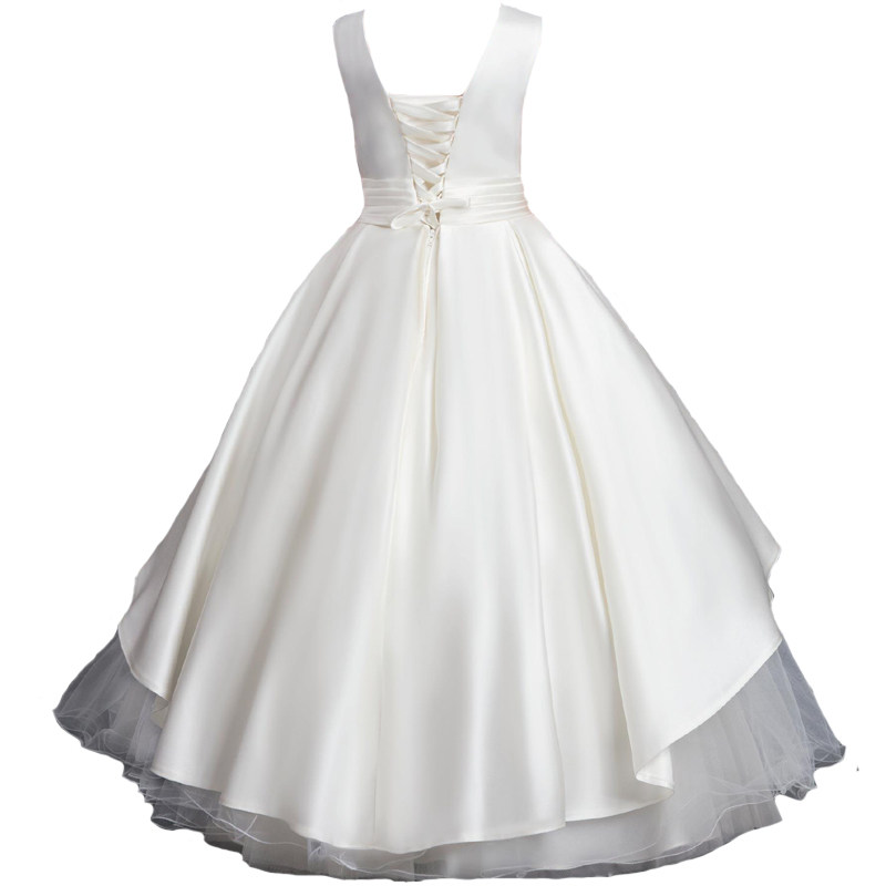 儿童伴娘婚纱绑带长款公主裙女童大提琴音乐会演奏钢琴演出晚礼服