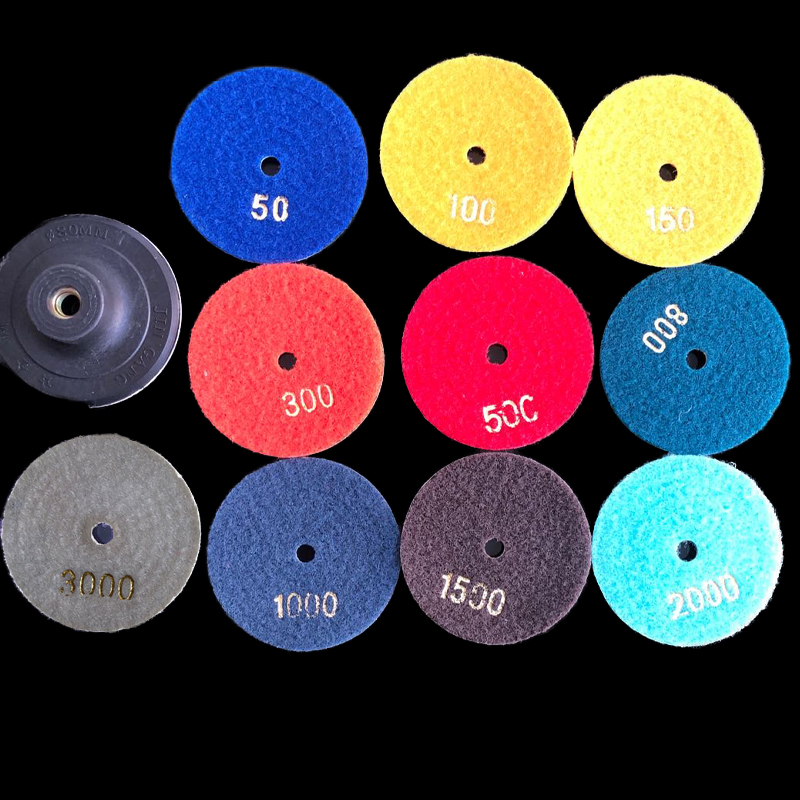 3寸/4寸大理石水磨片石材瓷砖玻璃软磨片 角磨机U金刚石打磨抛光