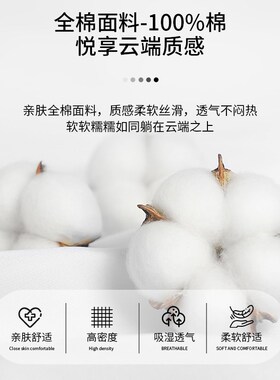 纯棉枕套100全j棉枕头套一对装家用成人枕芯套枕头皮枕夏季48x74c