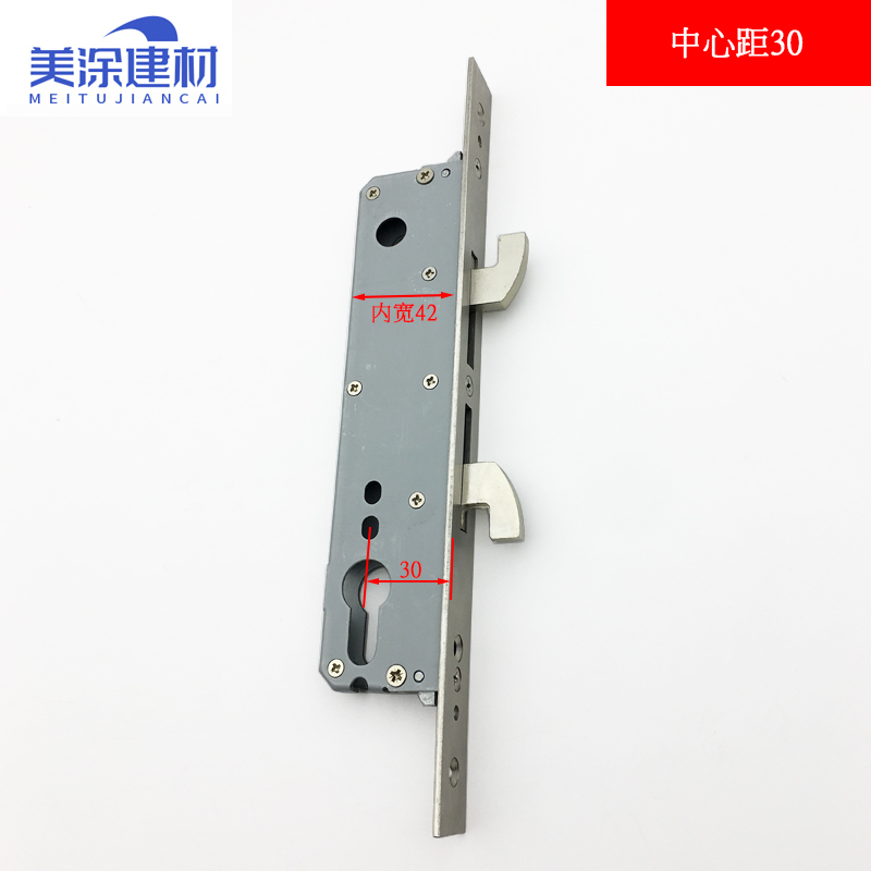 断桥重型a移门双钩锁体双勾锁芯锁勾推拉门阳台厨房门锁超窄锁体2