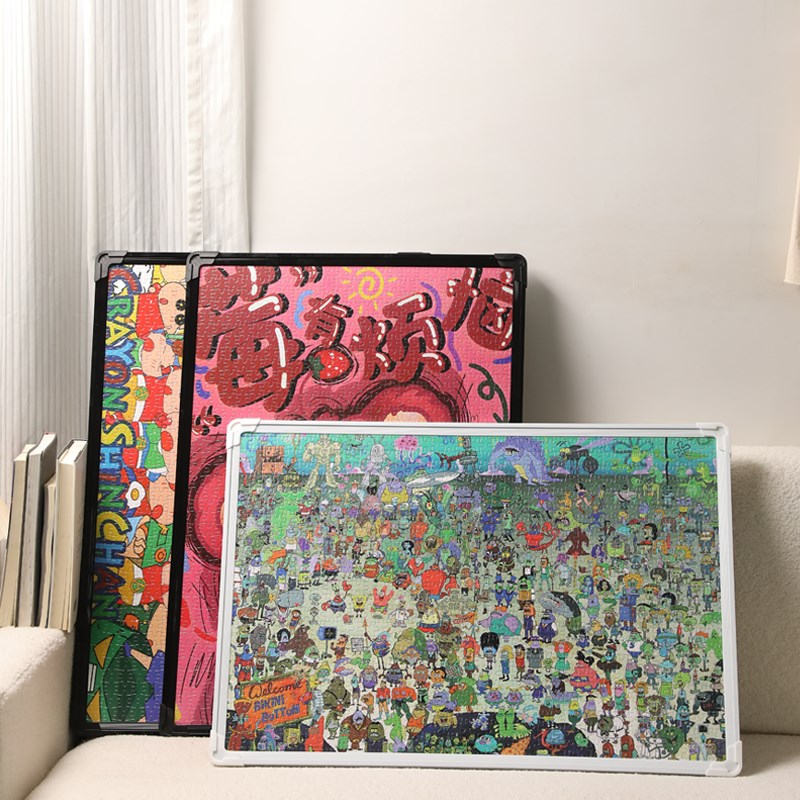 新款1000片哈尔的移动城堡拼图带框儿童男女孩R6岁以上玩具成人版