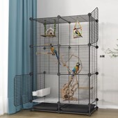 鸟笼八哥虎皮鹦鹉专用豪华大型大号玄凤玉鸟画R眉繁殖笼铁艺鸟笼