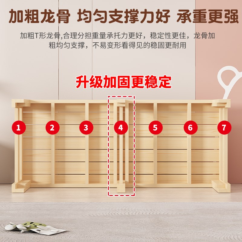 拼接床加宽床边实木儿童床u带护栏大人可睡单人小床婴儿床拼接大