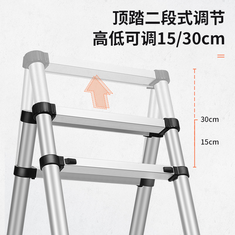 可行走人字梯多功能双面折叠伸缩梯铝合金加厚P工程便携升降高跷