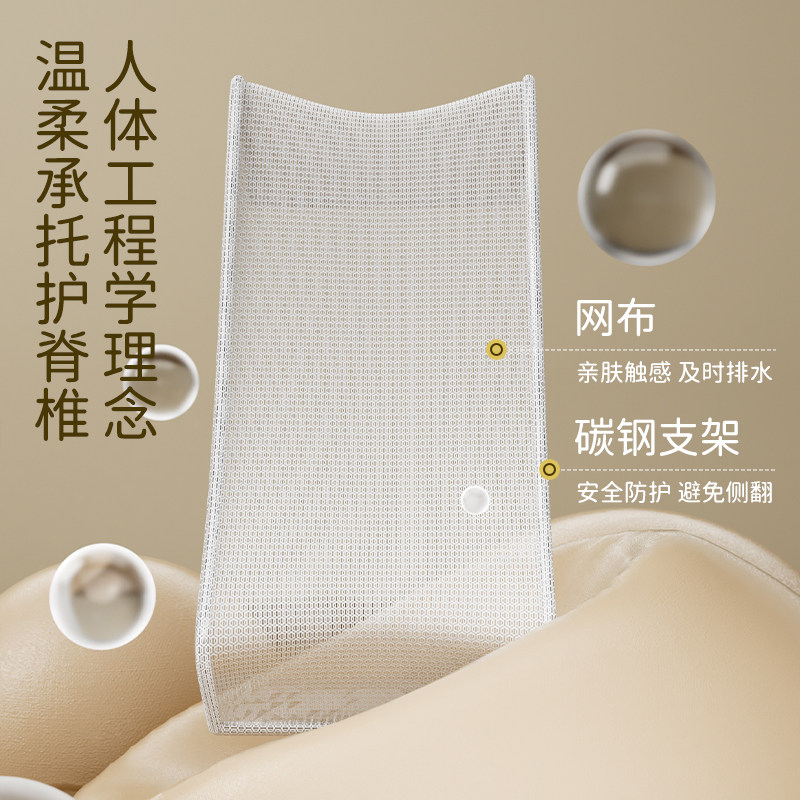 婴儿洗澡躺托f宝宝澡盆浴架新生儿浴床可坐躺浴网通用浴盆浴垫神