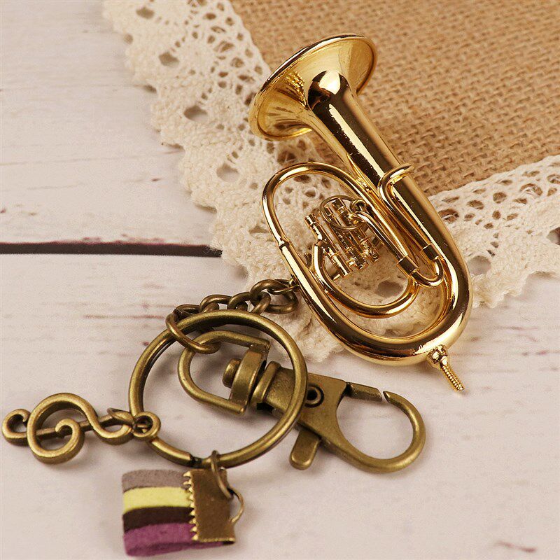 小号圆号长号巴松大号高音w萨克斯钥匙扣包包挂件创意圣诞节礼物