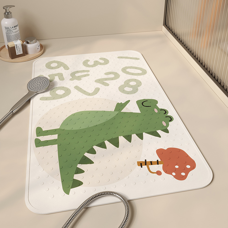 浴室防滑垫洗手间卫生间洗澡防摔PVFC吸盘垫儿童老人淋浴按摩脚垫