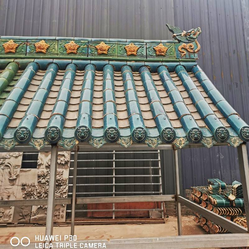 全瓷琉璃瓦带釉故宫园林建筑工程配件材料用厂家陶瓷瓦片琉璃瓦片