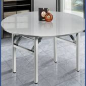 转盘露营加厚外置家用便携夜市不锈钢摆摊户外野外桌子全折叠餐桌