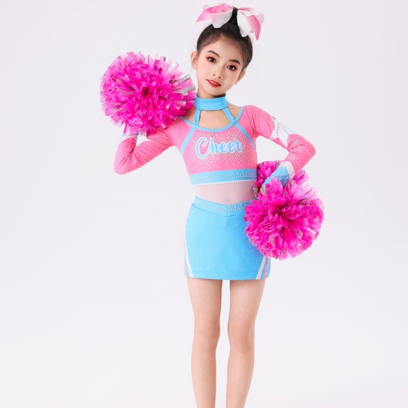啦啦队服装c女儿童演出服啦啦操舞蹈竞技比赛服运动会健美操表演