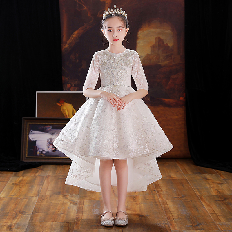 女童公主裙蓬蓬纱小女孩花童婚纱儿童礼服生日洋气走秀钢琴演出服