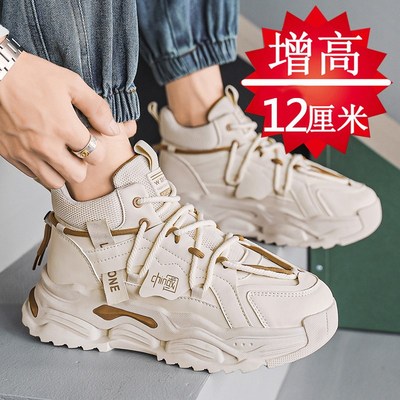 厚底隐形内增高10cm8cm6cm男鞋春夏运动休闲轻便百搭增高鞋男12cm