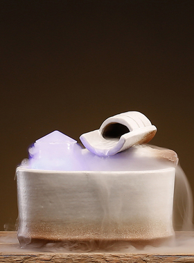 简约现代小型百搭流水招财摆件竹韵造景客厅桌面茶几电视柜装饰品