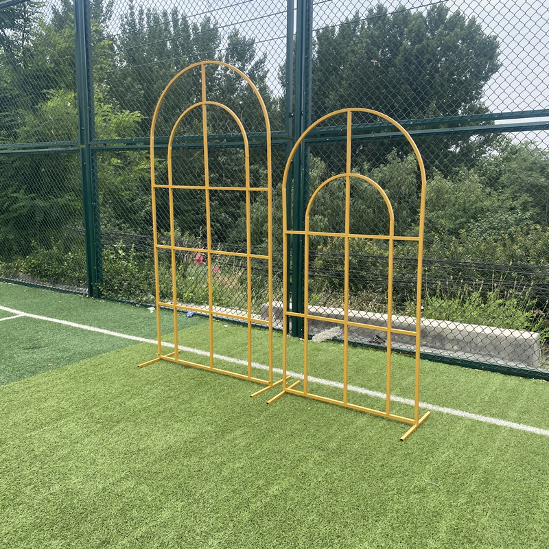 新款婚庆铁艺拱门屏风婚礼舞台布置装饰迎宾区摆件橱窗花架道具