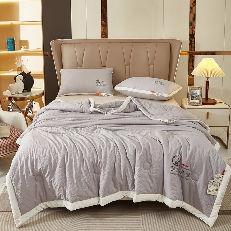H2024新款泡泡沙原棉大豆被可机洗夏凉被夏季空调被薄款可水洗