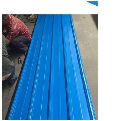 彩钢瓦屋顶铁皮屋面瓦彩钢t板铁板雨棚搭建泡沫阳光房顶防水白蓝