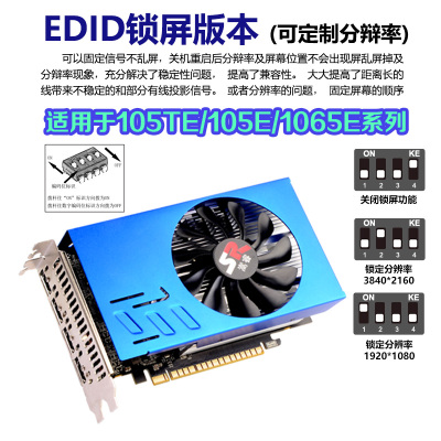 嵩睿4HDMI多屏显卡GT730 GTX750TI 4G四屏拼接炒股监控投影融合4K