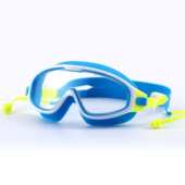 备 潜水装 新款 儿童防水防雾游泳眼镜男女童高清大框游泳镜耳塞套装