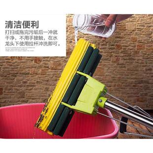 格易美海绵拖把大号擦地吸水拖布家用挤水免手洗胶棉拖把头一拖净