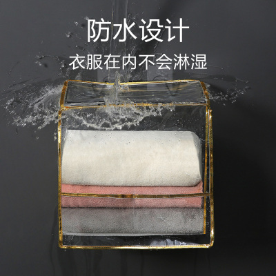 浴室收纳架洗澡放衣服防水袋柜神器卫生间厕所挂衣物置物架壁挂式