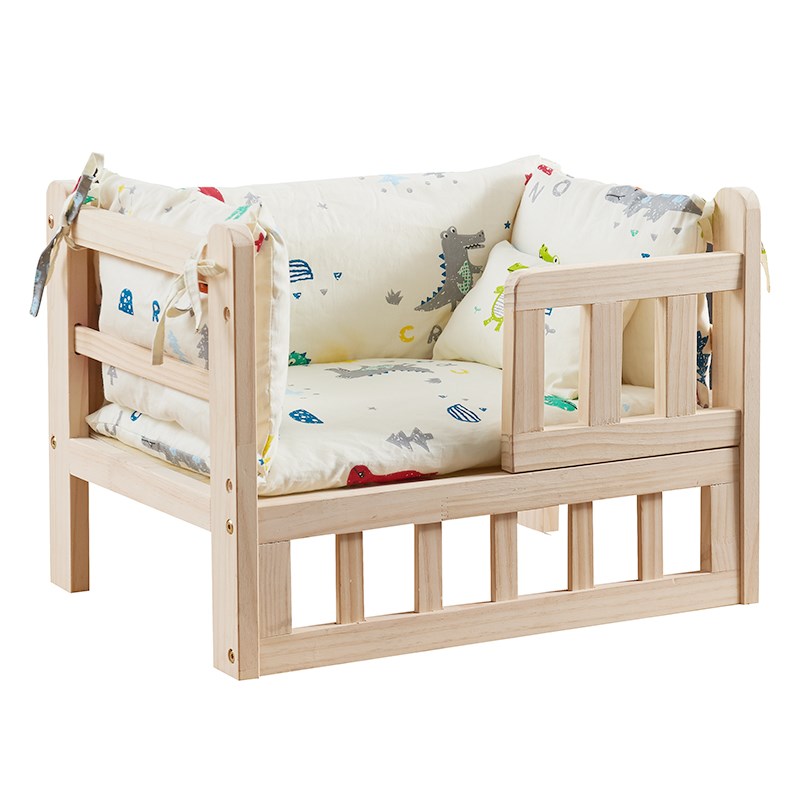 猫床宠物床实木猫窝木头狗窝木板猫咪床大小型犬离地能拆洗狗狗床