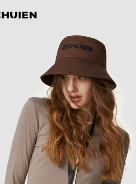 【汤圆TOYO】ZCHUIEN渔夫帽遮阳女户外徒步透气盆帽大帽檐显脸小