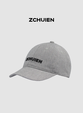 ZCHUIEN学院风格纹棒球帽女士秋冬户外百搭可调节硬顶复古鸭舌帽