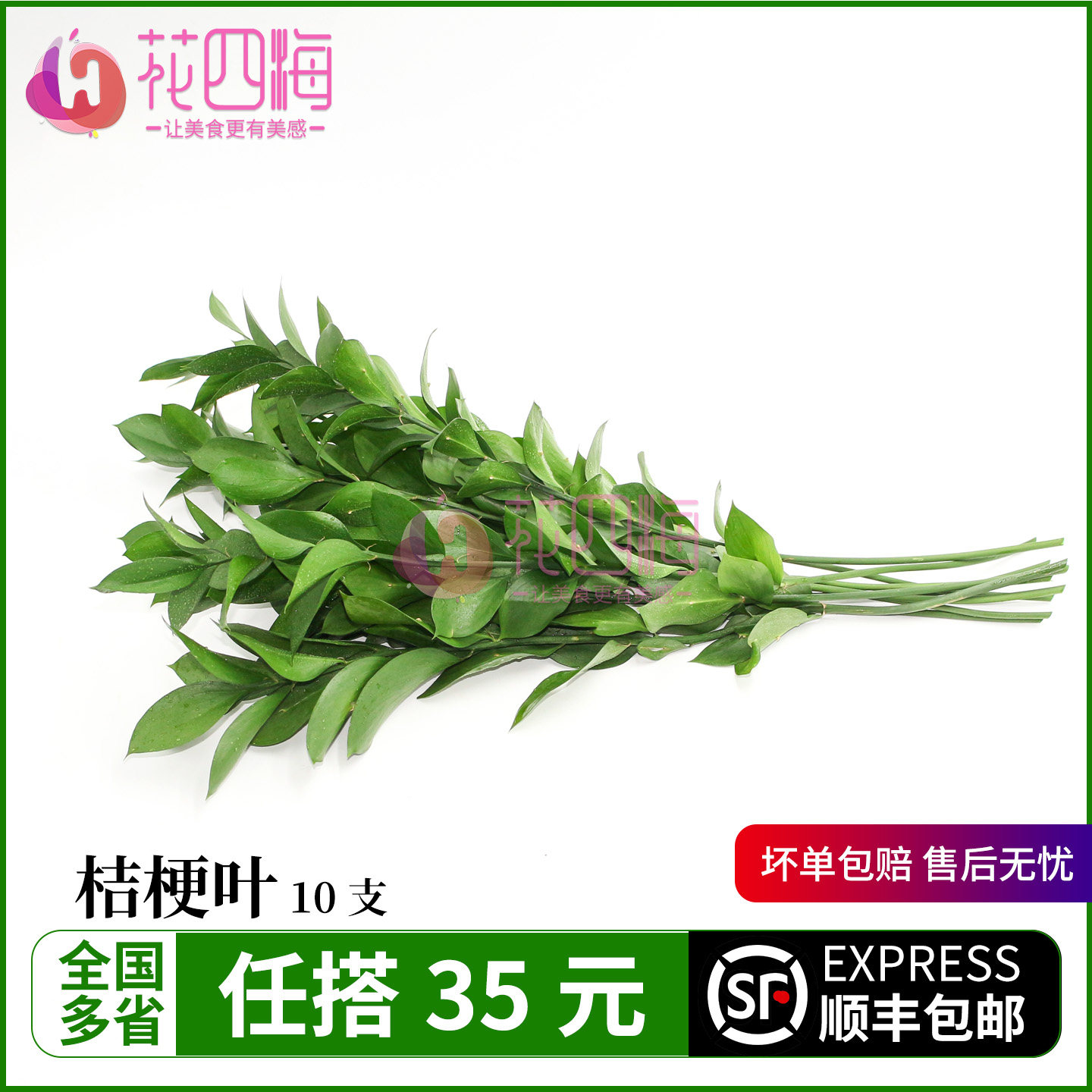 新鲜桔梗叶橘叶10支日料刺身造酒店西餐冷菜摆盘装饰花草点缀植物