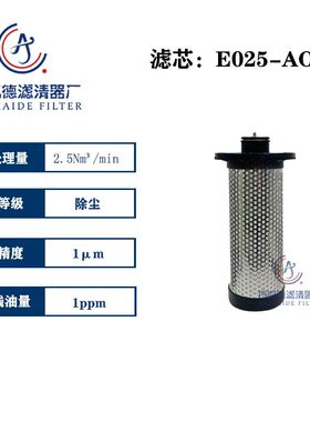 激光切割冷干机压缩空气管道精密过滤器滤芯E025-PF/AO/AA/AX/AC