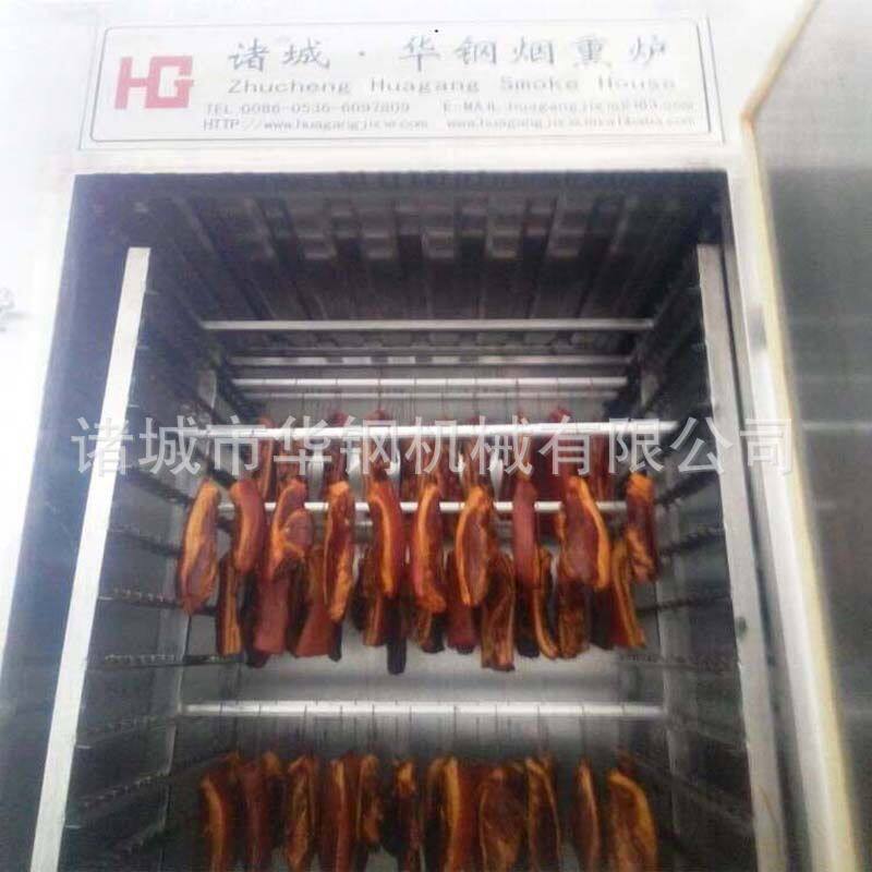 贵州烟熏腊肉设备 一次200公斤腊肉熏烤炉 大型肉制品熏烤炉厂家