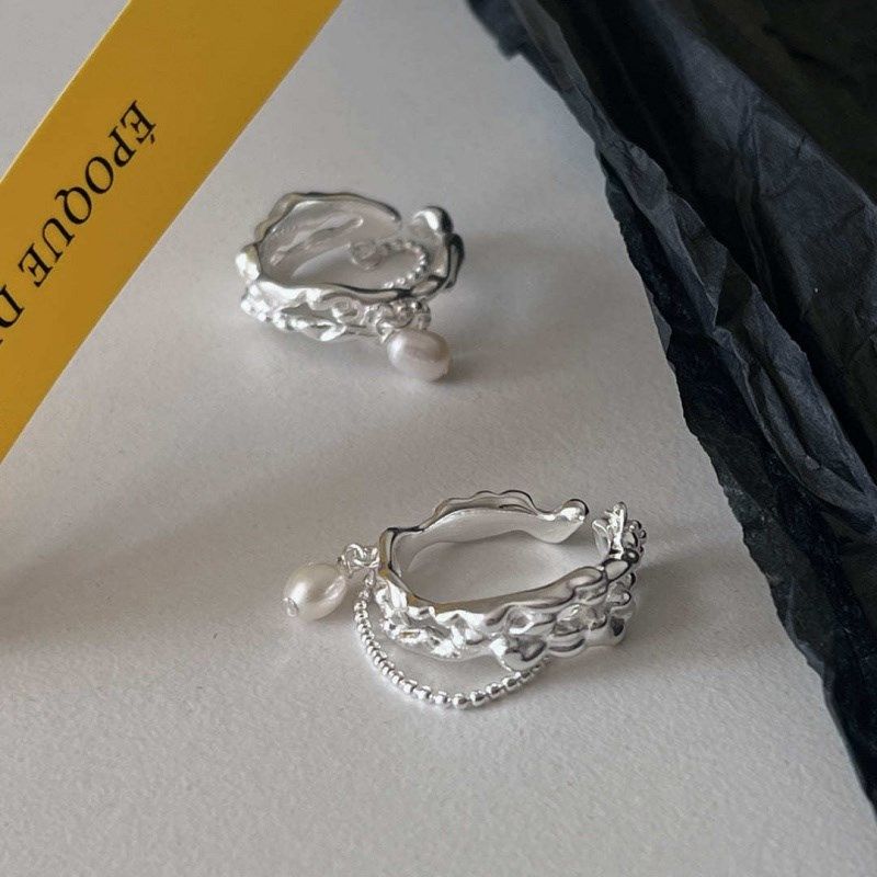 srrmhyn流苏链条珍珠戒指女高级感时尚气质优雅开口转线条