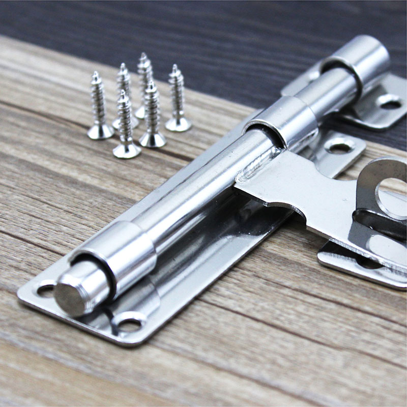 包邮门栓304不锈钢老式防盗大门插销锁扣明装室内加厚加长门插销