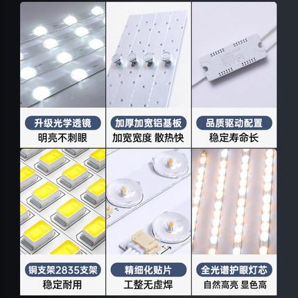 全光谱led灯条高显色照明节能灯防蓝光无频闪护眼客厅卧室灯光源